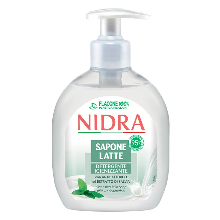 Nidra Sapone Latte 300ml | Idratante, Delicato o Antibatterico | Con Proteine del Latte Naturali | Mirato