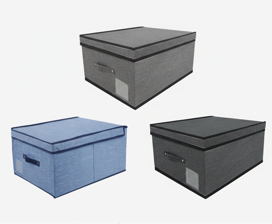 Arca Scatola Ordine Bauletto 50x40x25 cm | Contenitore Salvaspazio per Armadio | Protezione Antipolvere e Design Impilabile