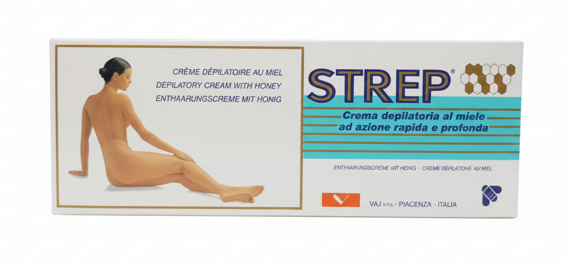 Strep Crema Depilatoria al Miele 150ml | Azione Rapida e Profonda | Per Gambe, Corpo e Viso | Pelle Vellutata