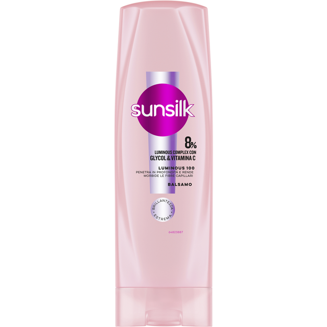 Sunsilk Balsamo Luminous Complex 250ml – Effetto Specchio con 3% Glycol & Vitamina C – Sigilla Cuticole e Massima Lucentezza