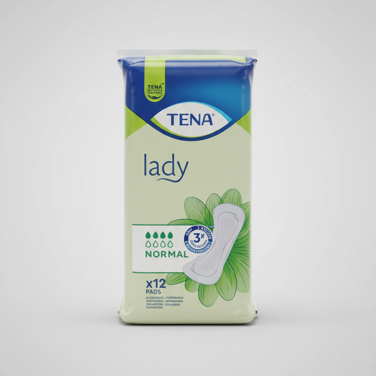 TENA Lady Normal Assorbenti 12 Pezzi | Protezione Discreta per Perdite Moderate | Tripla Protezione da Perdite, Odori e Umidità | Tecnologia Dry Fast Core