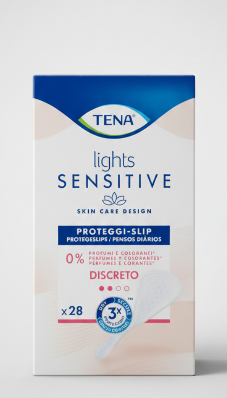 TENA Lights Sensitive Discreto Proteggi-Slip in Tessuto Traspirante
