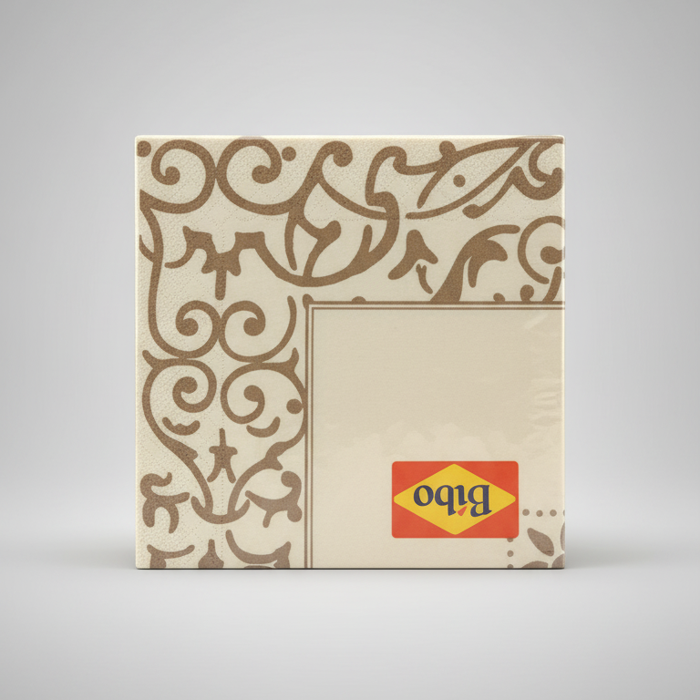 BIBO Tovaglioli in Ovatta 3 Veli Table Decor (20 pezzi) | 33x33 cm | Decorati per Feste ed Eventi Eleganti