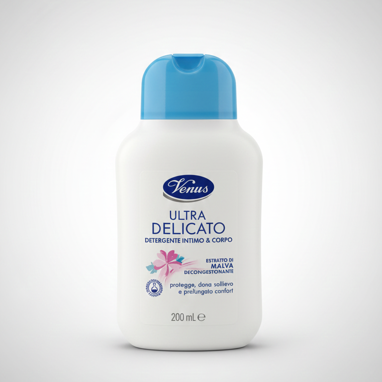 Venus Detergente Intimo 200ml | Protezione pH Fisiologico | Varianti: Fresco, Delicato, Lenitivo, MEN Sport