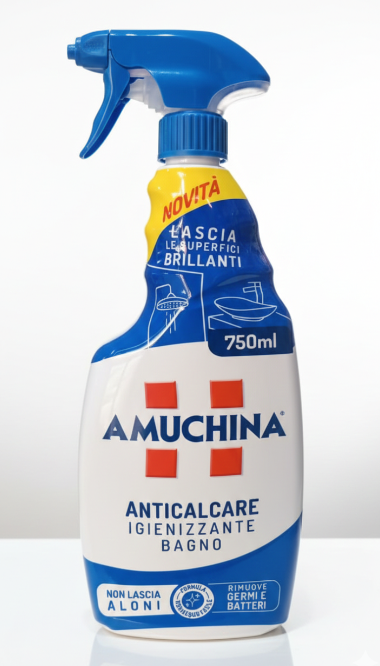 Amuchina Bagno Anticalcare Igienizzante Spray 750ml – Brillantezza Senza Aloni