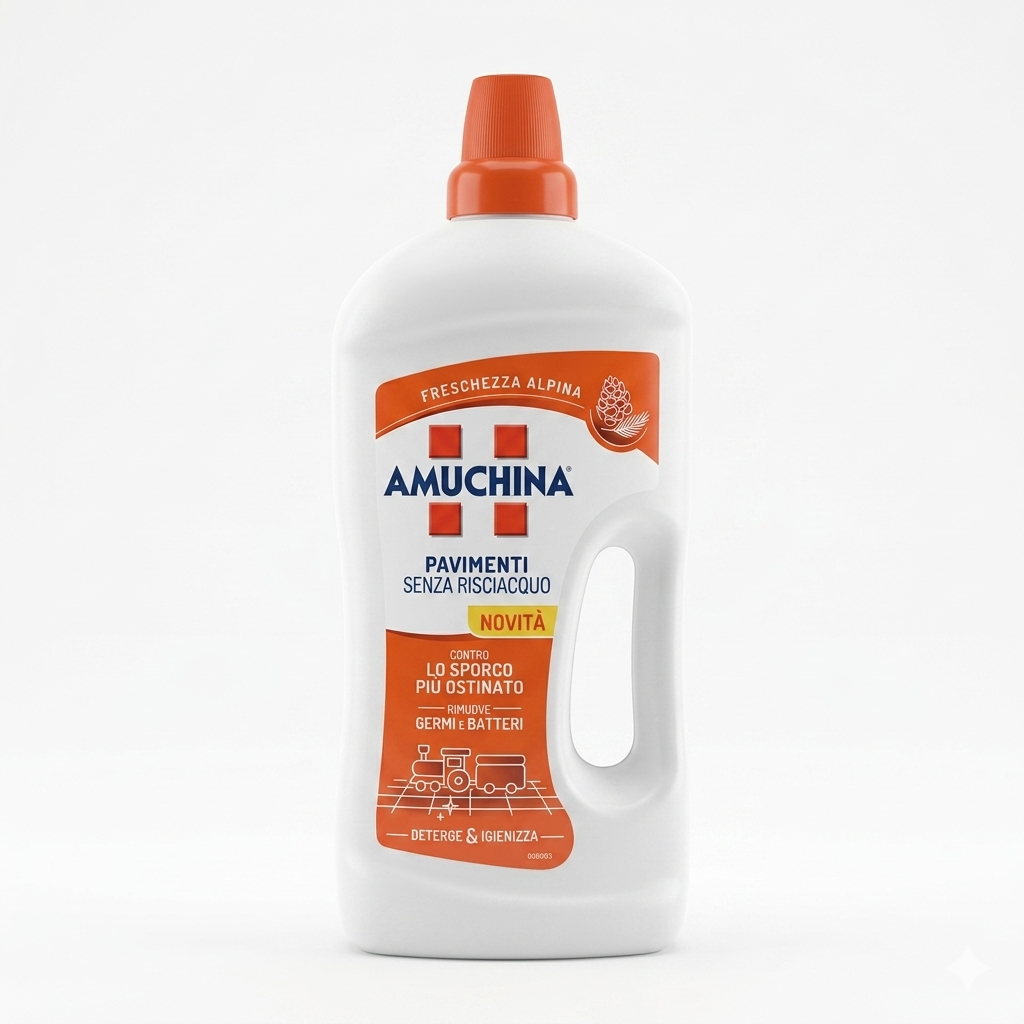 Amuchina Freschezza Alpina Detergente Pavimenti Senza Risciacquo – Igiene Profonda e Brillantezza