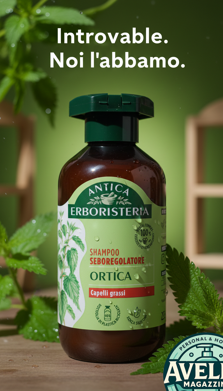Antica Erboristeria Shampoo Seboregolatore Ortica 250ml – Formula Vegana per Capelli Grassi