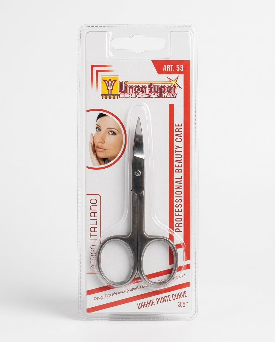 De Luca Coltellerie Linea Super Inox Forbicine Unghie Punte Curve 3.5" Art. 53 Acciaio Temperato – Taglio Netto Anatomico