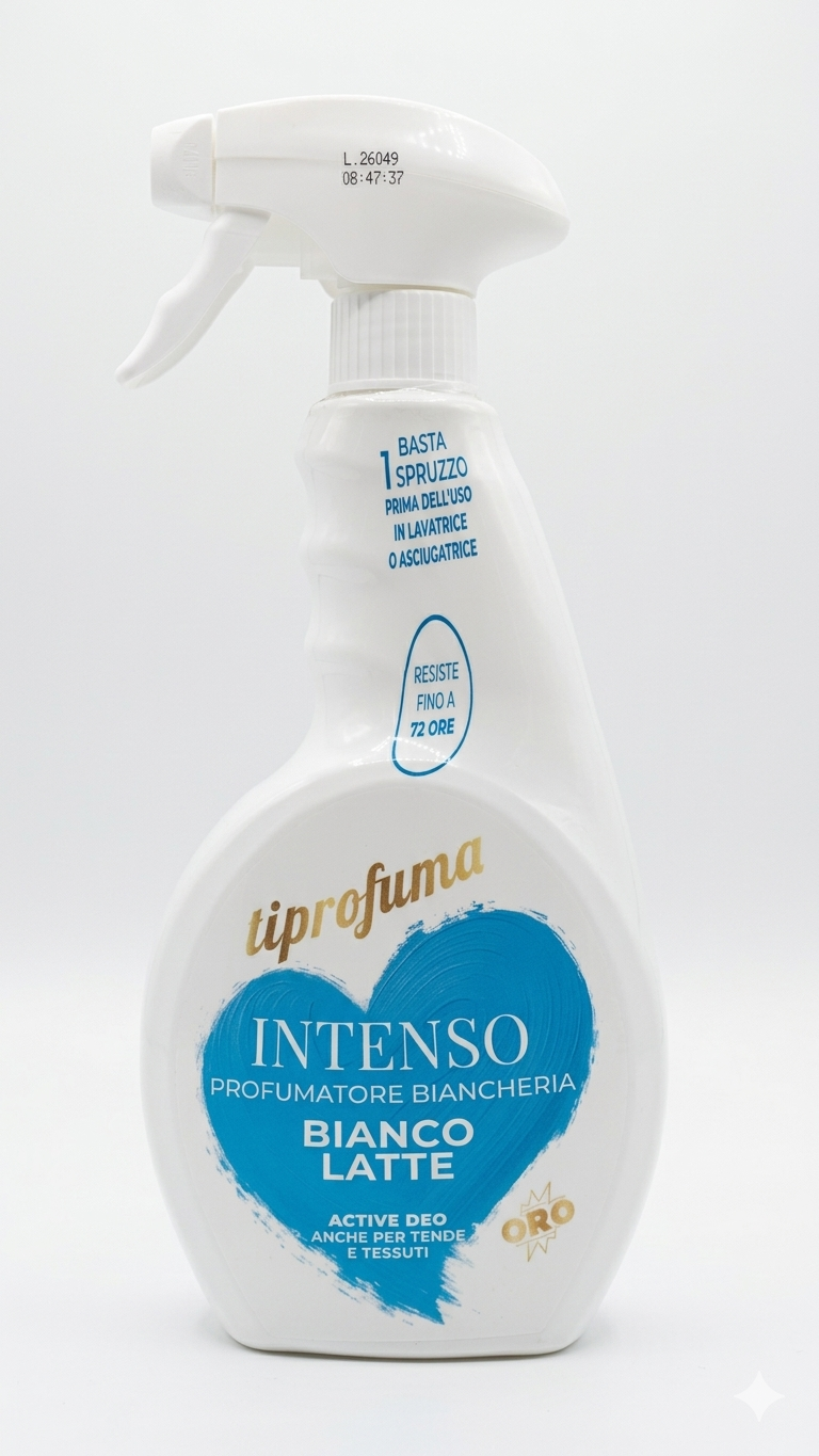 ORO Tiprofuma Intenso Profumatore Biancheria Bianco Latte 650ml | Active Deo per Tende e Tessuti