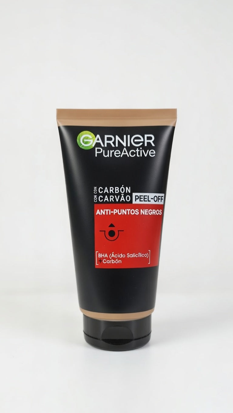 Garnier Pure Active Maschera Peel-Off Carbone 50ml – Trattamento Anti-Punti Neri con Acido Salicilico per Pelli Miste e Grasse