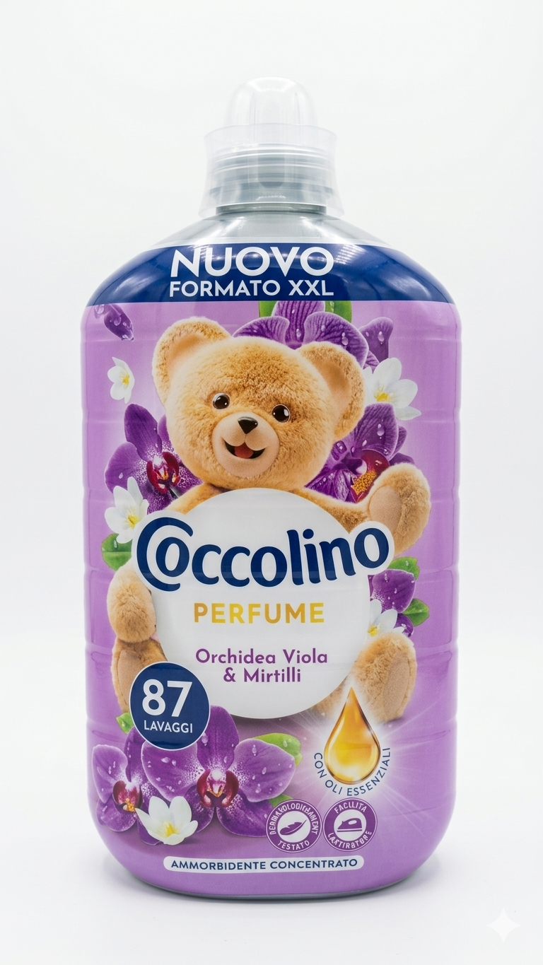 Coccolino Ammorbidente Concentrato XXL Orchidea Viola e Mirtilli – 87 Lavaggi 1827ml con Tecnologia PerfumeLock