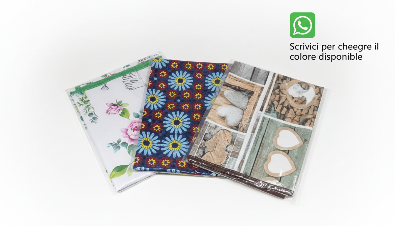 Coprilavatrice Gemma Gemitex 80x60x60 cm | Protezione Impermeabile con Apertura a Cerniera | Supporto in Polipropilene | Fantasie Assortite Made in Italy