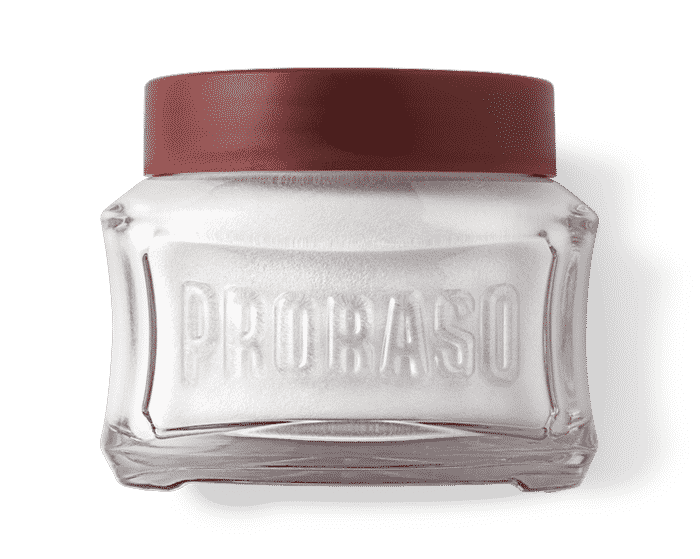 Proraso Crema Pre Barba Barbe Dure 100ml Linea Rossa – Con Olio di Sandalo e Burro di Karitè