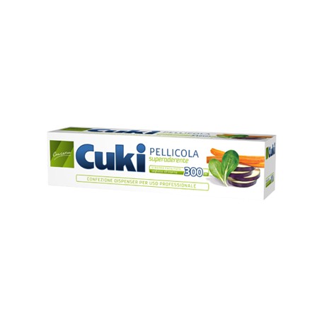 Cuki Pellicola Trasparente Professionale | Rotolo Maxi 300 Metri | Larghezza 30 cm | Massima Aderenza ed Elasticità | PVC Sicuro per Alimenti e Asporto