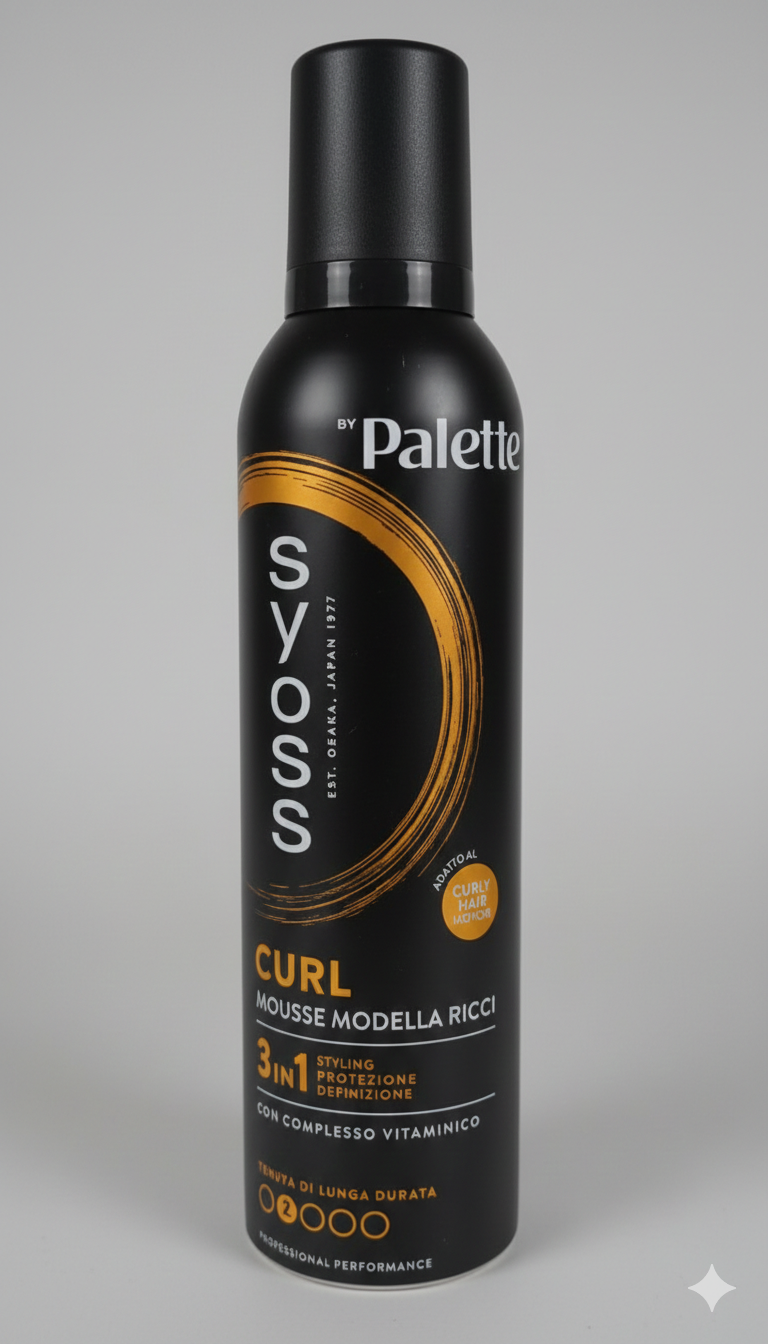 SYOSS by Palette Mousse Modella Ricci 250ml | Schiuma Curl Control 3 in 1 | Styling, Protezione e Definizione 48h
