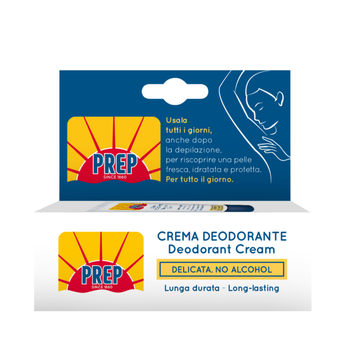 Prep Crema Deodorante Ascellare 35ml | Protezione Delicata Lunga Durata | 0% Alcool | Ideale Post-Depilazione