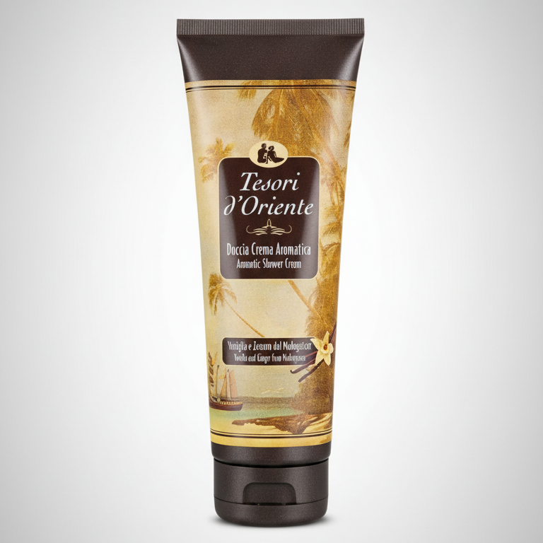 Tesori d'Oriente Doccia Crema 250ml | Rituale di Benessere e Idratazione | Effetto Spa Domestica | Fragranze Esotiche Persistenti | Formato Viaggio Sensoriale