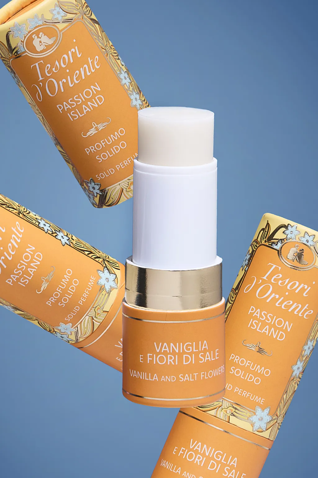 Tesori d'Oriente Passion Island Profumo Solido Vaniglia & Fiori di Sale 7 ml – Fragranza Donna da Borsetta