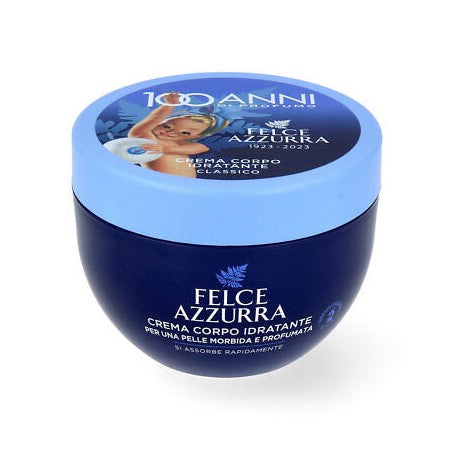 Felce Azzurra Crema Corpo Idratante Classico | 250ml | Burro di Karité e Amido di Mais | Senza Siliconi e Parabeni | Effetto Talcato