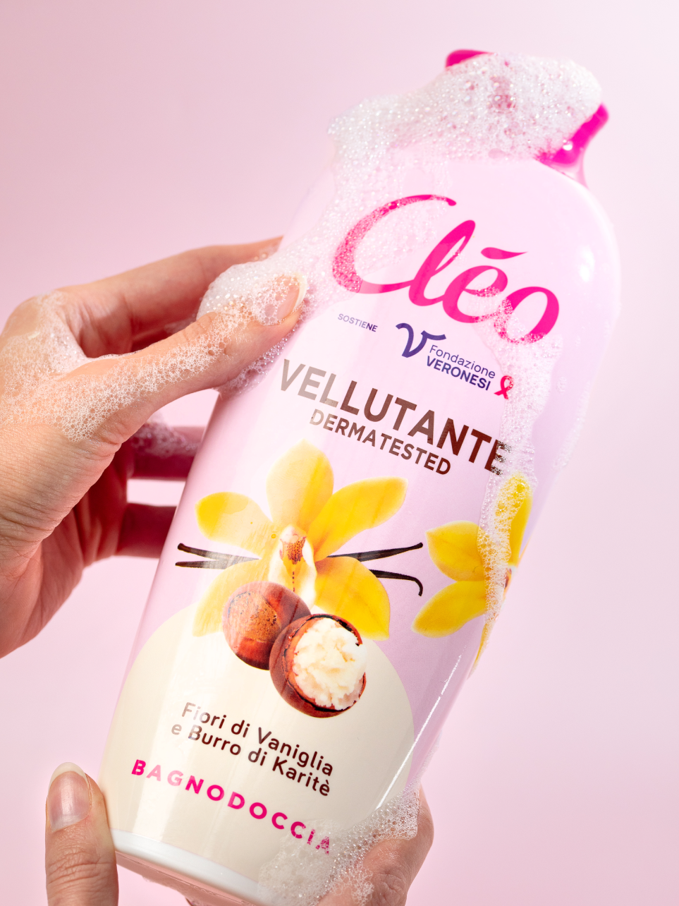 Clèo Fiori di Vaniglia e Burro di Karité Bagnodoccia Vellutante 750ml – Rituale di Benessere Anti-Stress