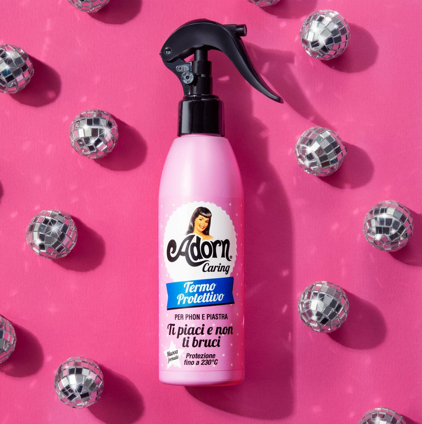 Adorn Caring Spray Termo Protettivo 200ml | Protezione fino a 230°C | Per Phon, Piastra e Ferro | Capelli Sani e Brillanti