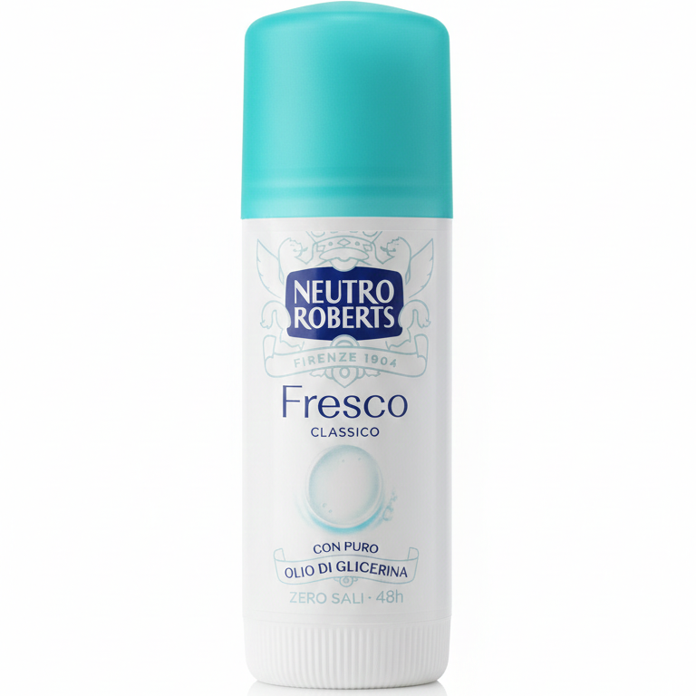 Neutro Roberts Deodorante Stick Fresco Classico 40ml – Zero Sali di Alluminio – Protezione 48H – Anti-Macchie con Glicerina