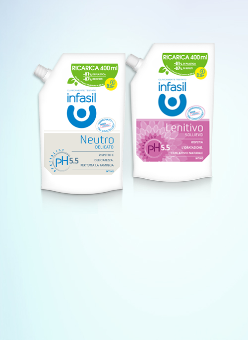 Infasil Intimo Lenitivo Sollievo Ricarica 400ml – pH Specialist 5.5 con Estratto di Malva