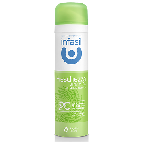 Infasil Freschezza Dinamica Deodorante Spray 150ml | Molecola 2C & Antibatterico | Protezione 24h | Zero Alcool