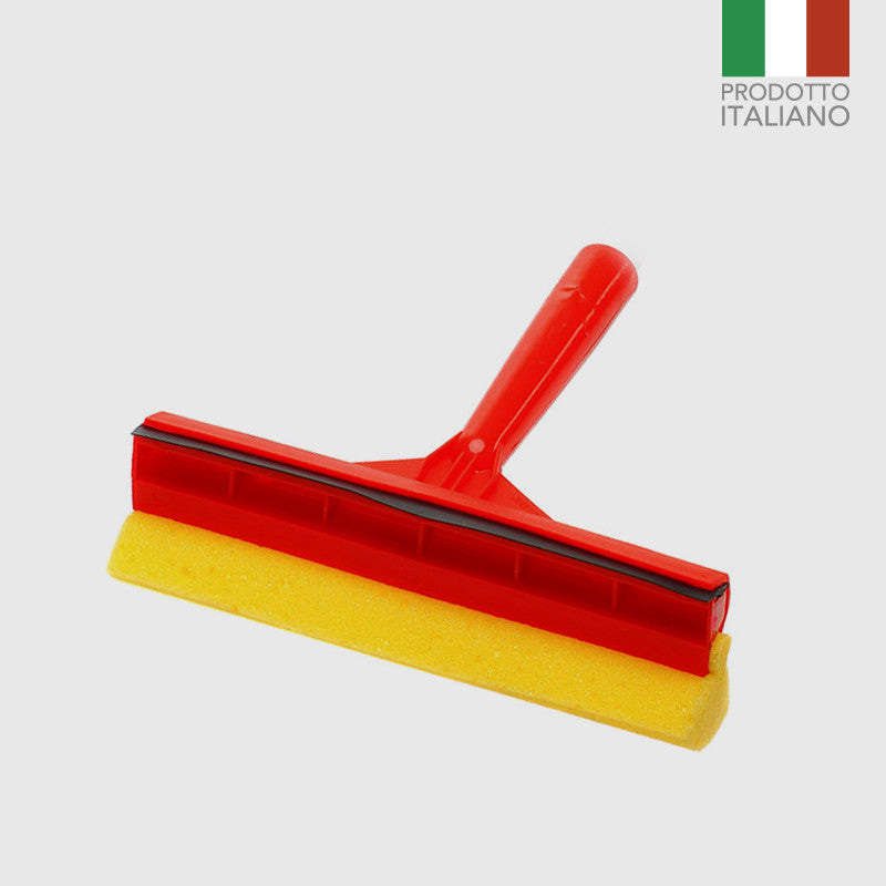 Briantina Lavavetro EDO 2-in-1 (Spugna + Tergivetro) | Compatto e Leggero 20 cm | Rimuove Acqua Senza Tracce | Filetto Universale Italiano | Prodotto Fabbricato in Italia