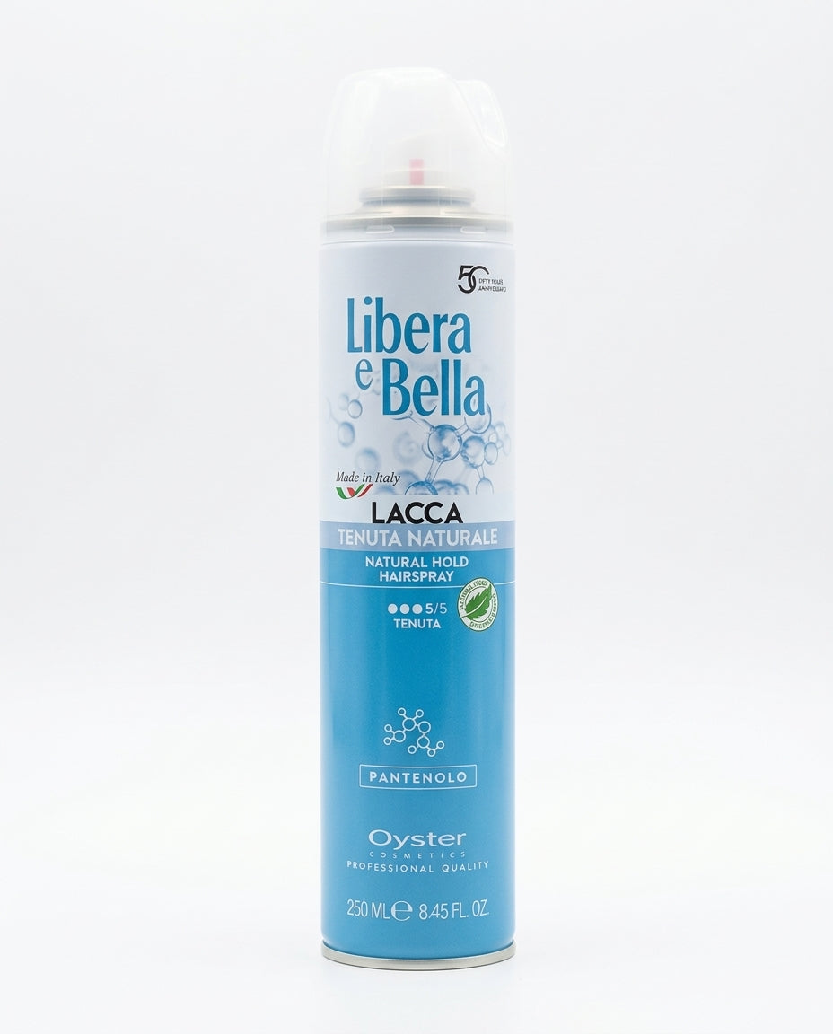 Libera e Bella Lacca Tenuta Naturale 250 ml Pantenolo – Spray Fissativo Anti-Umidità Effetto Seta Made in Italy