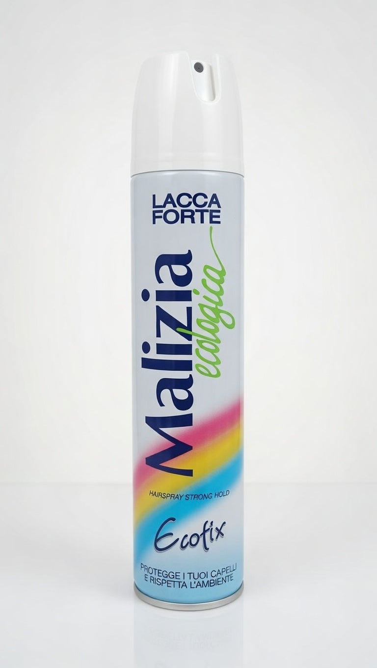 Malizia Ecofix Lacca Ecologica Forte 300ml | Hair Spray Strong Hold | Capelli Brillanti, Leggeri e Setosi