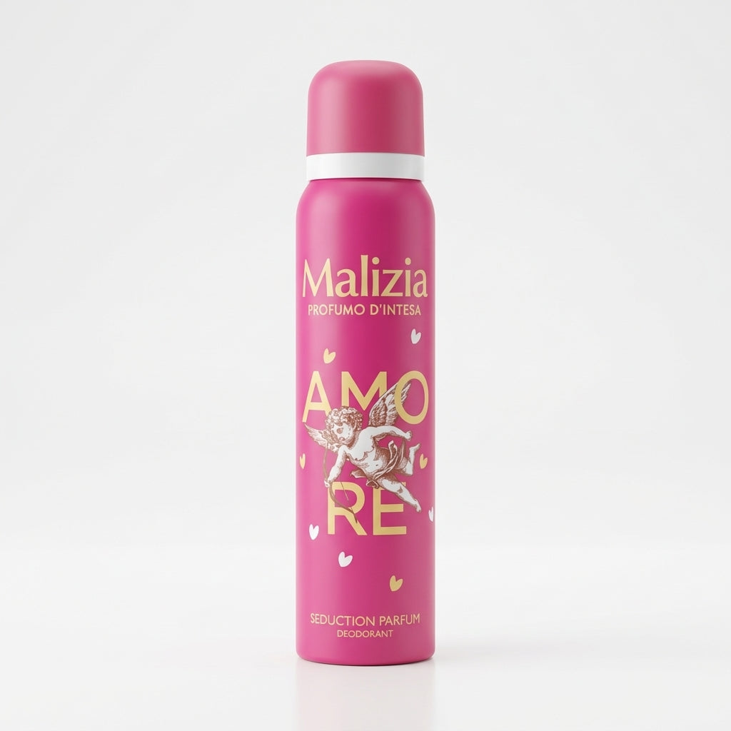 Malizia Profumo d’Intesa Deodorante Spray 100ml | Senza Sali di Alluminio | 14 Fragranze Seducenti a Lunga Durata | Testato Dermatologicamente | Formato Viaggio