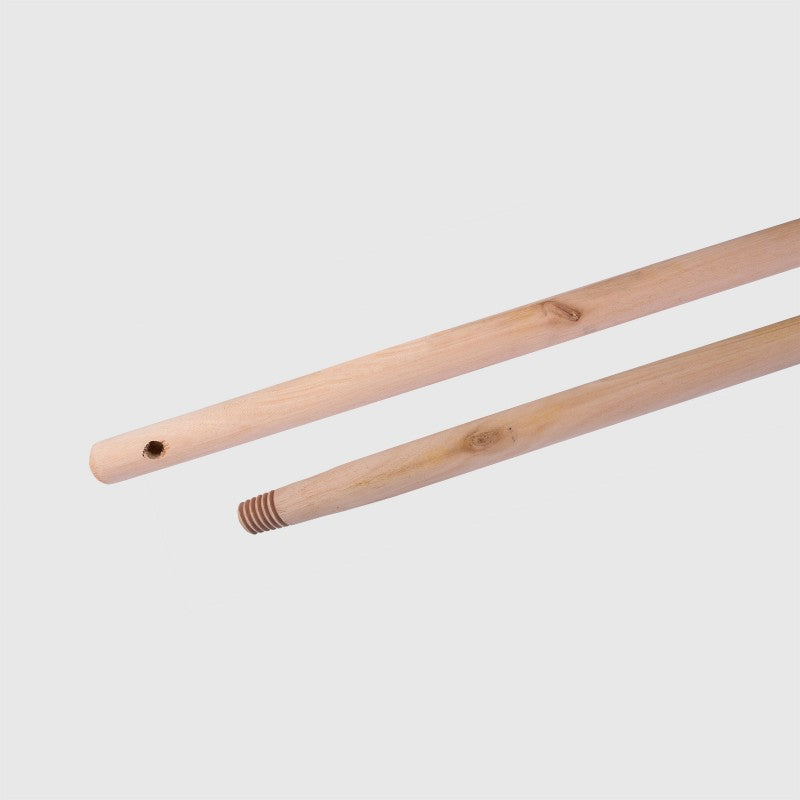 Briantina Manico in Legno di Eucalipto 150 cm | Ø 24 mm | Filetto Universale a Vite in Legno | Robusto e Leggero con Finitura Naturale