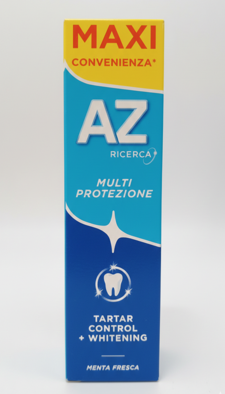 AZ Tartar Control Dentifricio Anti-Tartaro Fluoro Attivo – Azione Minerale Preventiva e Anti-Macchie per Denti Bianchi e Lisci 85ml
