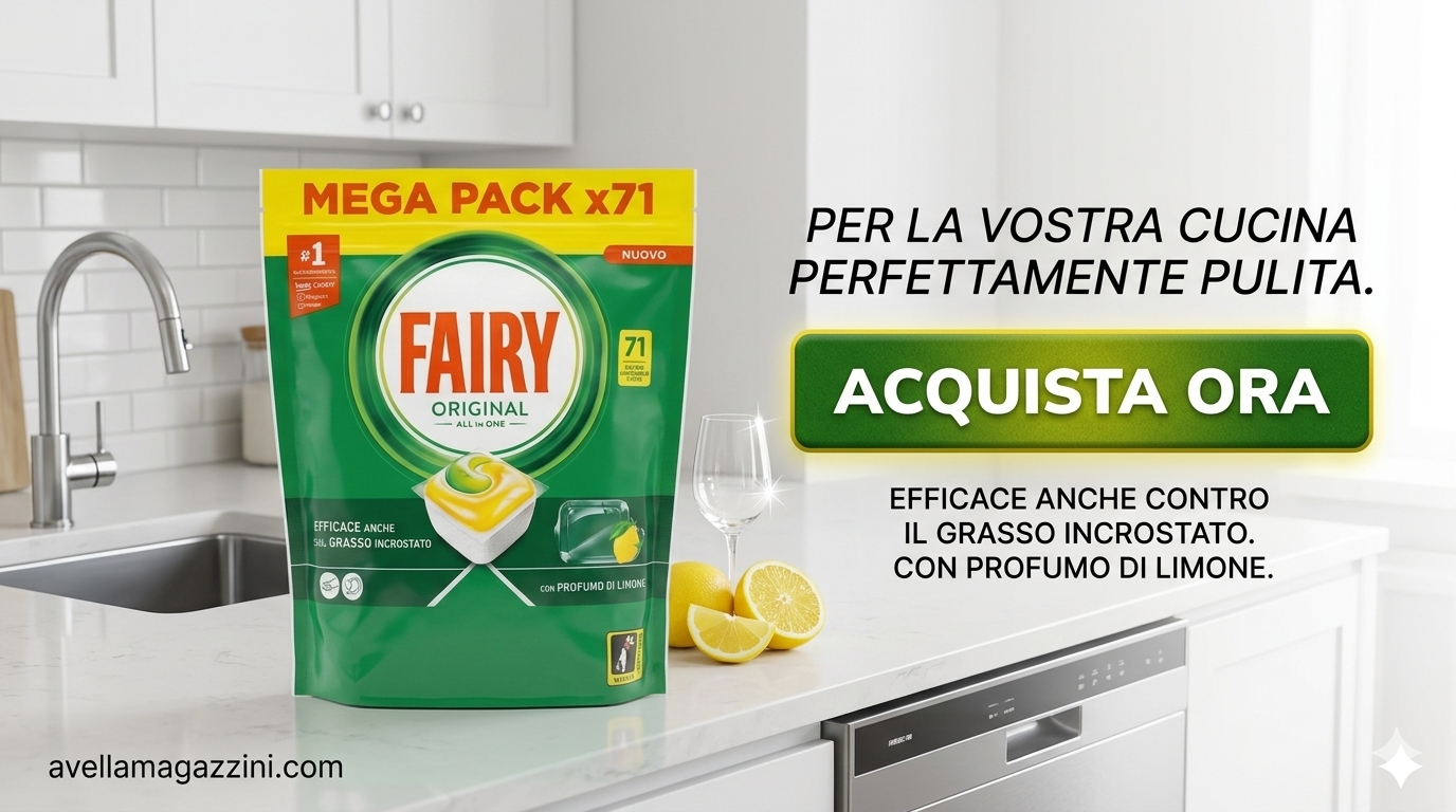 Fairy Original All In One Limone – Mega Pack 71 Caps Lavastoviglie | Efficace contro il Grasso Incrostato