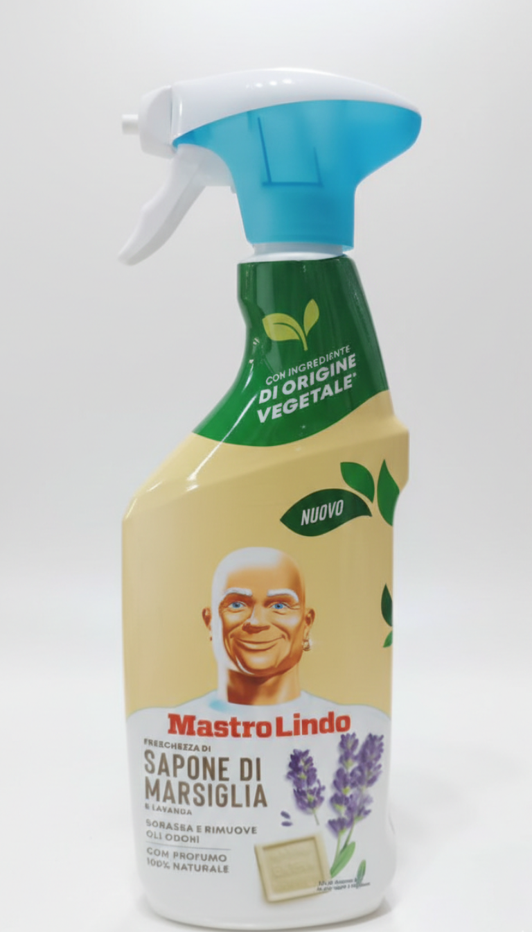 Mastro Lindo Spray Sgrassatore Marsiglia – 500ml – Multiuso Potente contro il Grasso Ostinato e Neutralizza Odori