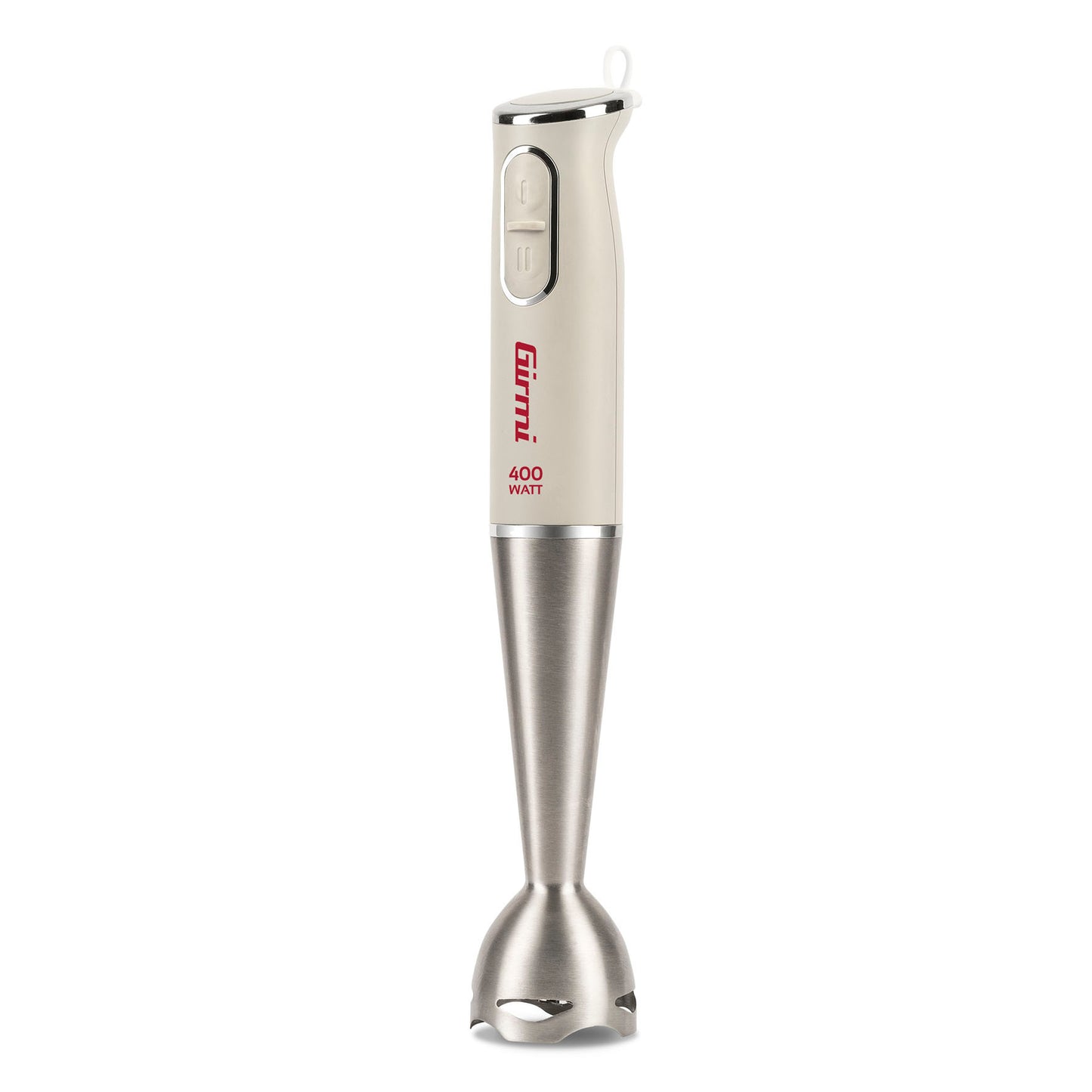 Girmi MX0301 Mixer ad Immersione 400W | Fusto in Acciaio Inox Smontabile 19cm | 2 Velocità e Motore DC Potente | Impugnatura Ergonomica Professional