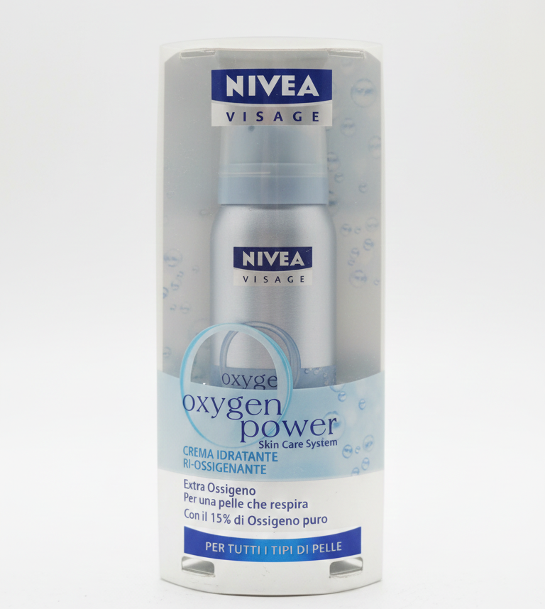 NIVEA Visage Oxygen Power Crema Idratante Ri-Ossigenante 50 ml | Con 15% Ossigeno Puro | Rinnovamento Cellulare e SPF 8 | Per Tutti i Tipi di Pelle
