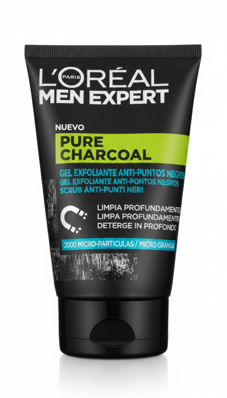 Scrub Detergente Viso Anti-Punti Neri Pure Charcoal con Micro-Granuli 100ml – L'Oréal Men Expert