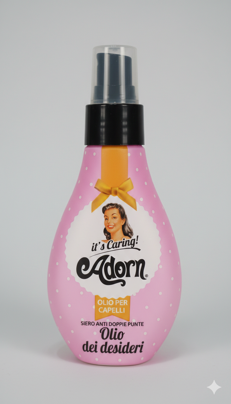 Adorn Olio dei Desideri Siero Anti Doppie Punte 100ml – Olio Multifunzione Nutriente e Protettivo