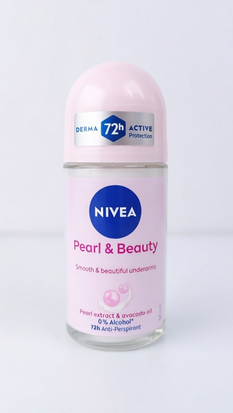 Nivea Deodorante Roll-On Pearl & Beauty 50 ml | Anti-Perspirant 72H | 0% Alcool con Estratti di Perla