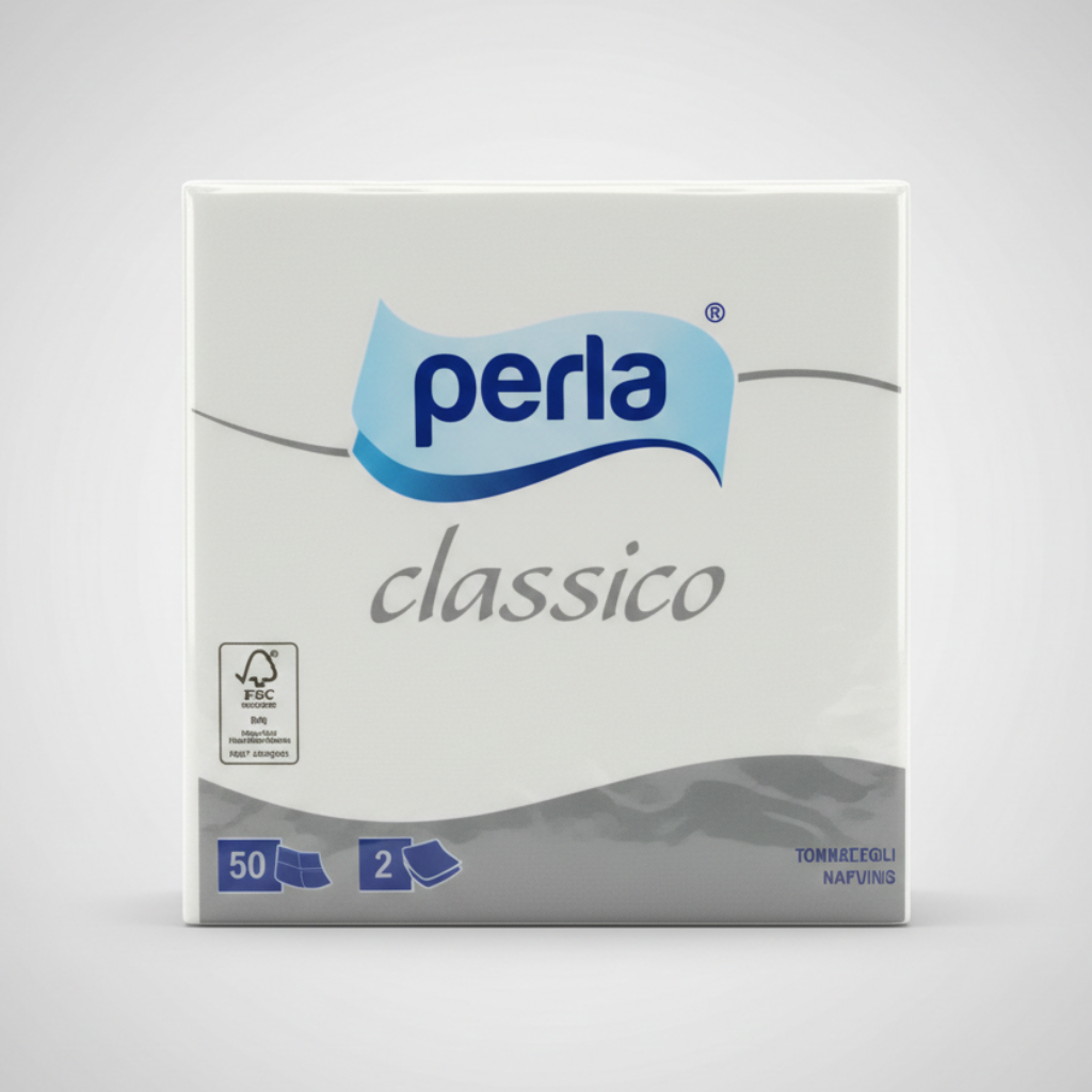 Maxi Bundle Tovaglioli Perla 33x33 cm | 2400 Pezzi (48 Conf.) | Doppia Ovatta 2 Veli | Fornitura Professionale per Ristorazione ed Eventi