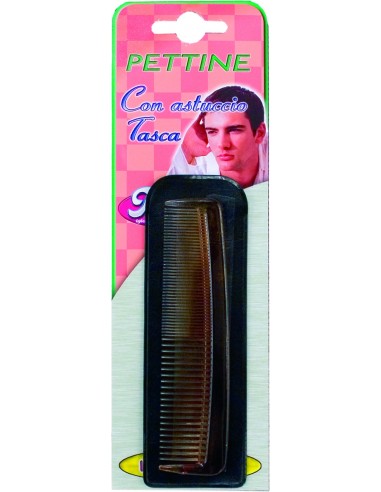 Pettine Tascabile con Astuccio Protettivo | Design Compatto da Viaggio | Materiali Ultra-Resistenti | Accessorio Igienico per Ritocchi Rapidi