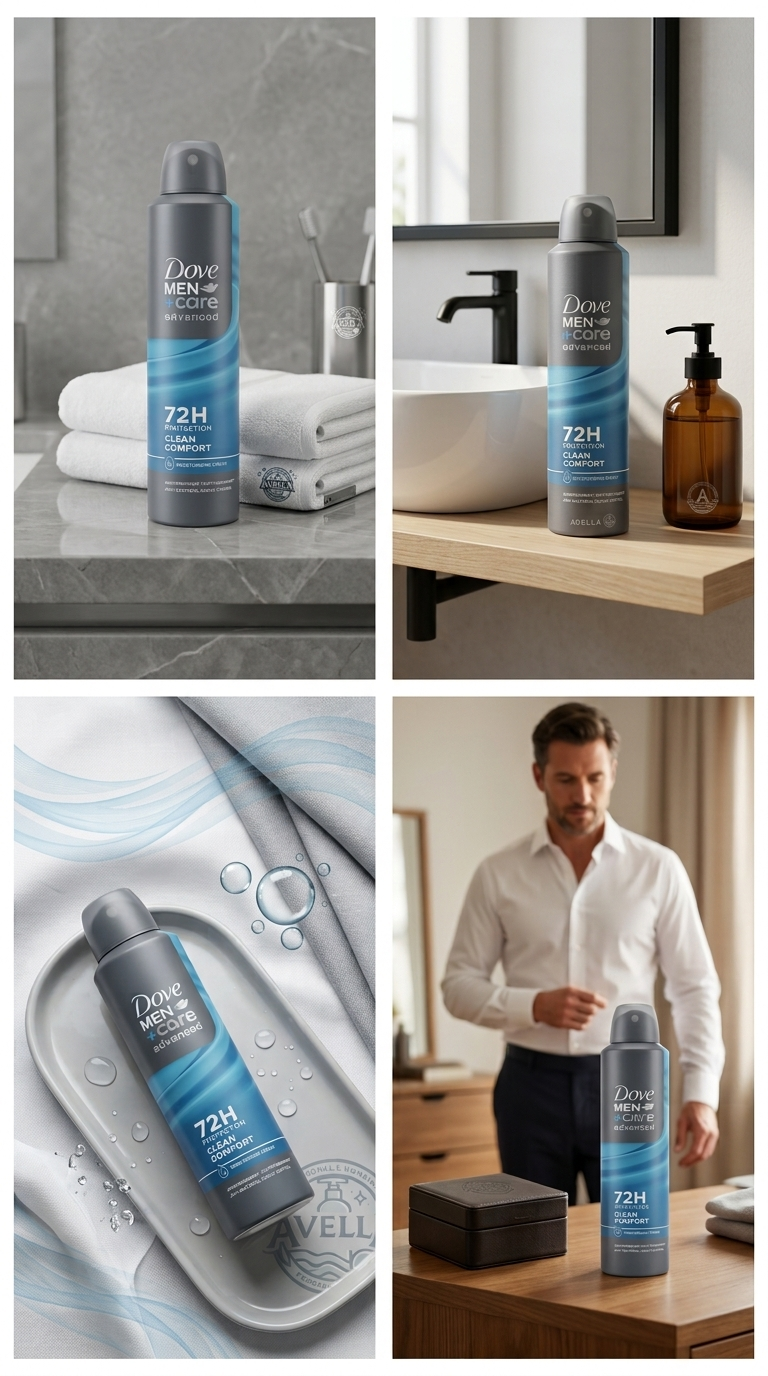 Dove Men+Care Advanced Clean Comfort Deodorante Spray Antitraspirante 72H Formato XL 250 ml – Protezione Antibatterica e 1/4 Idratante