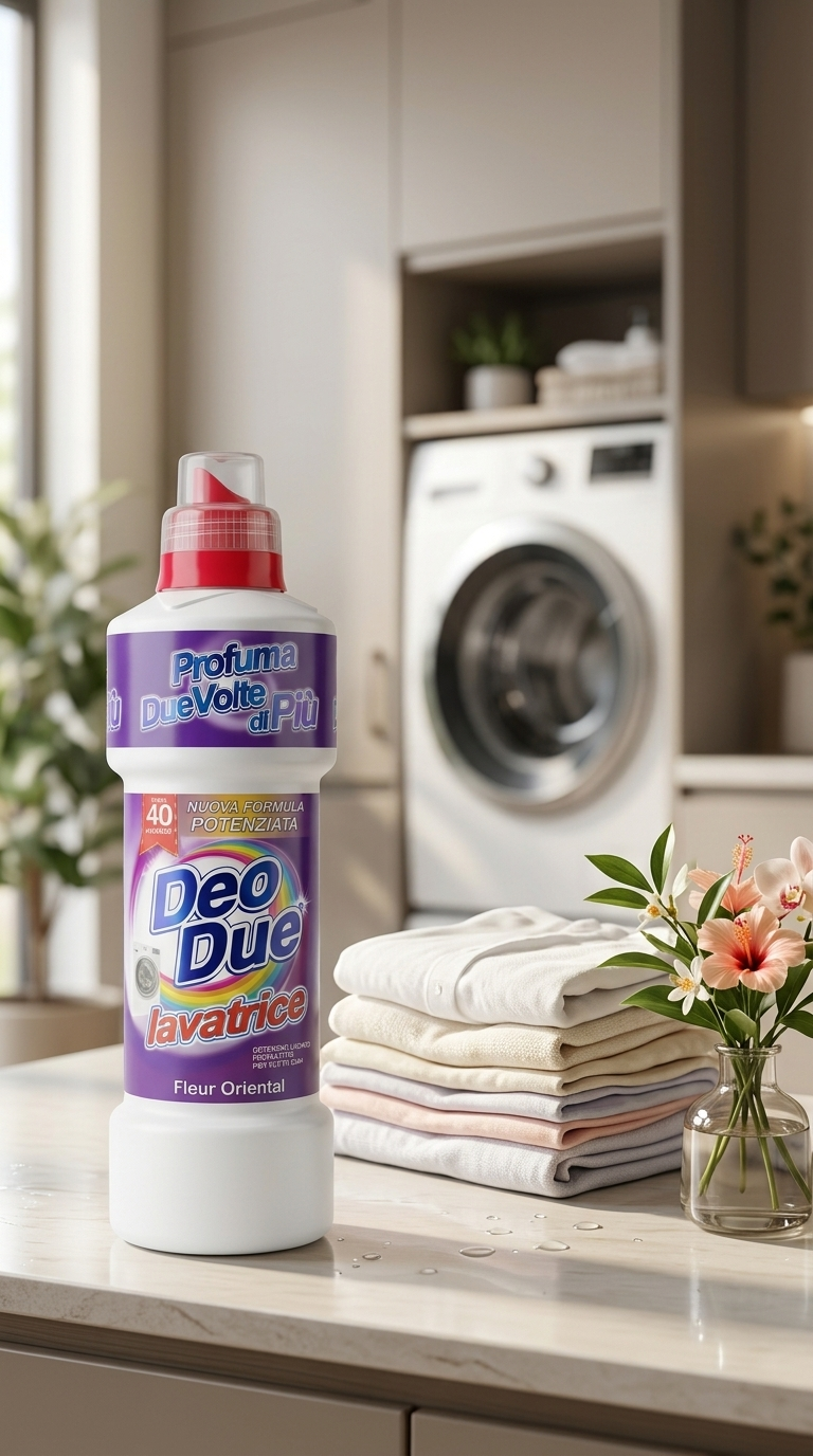 Deo Due Lavatrice Detergente Liquido Fleur Oriental Nanocaps Technology 1 Litro – Detersivo Super Concentrato 40 Lavaggi Made in Italy