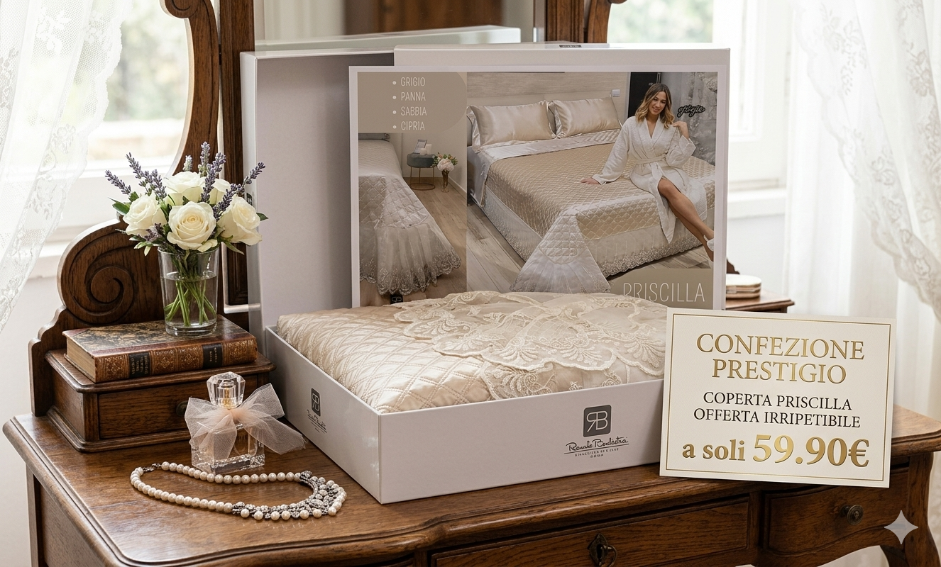 Trapuntino Matrimoniale Renato Balestra Priscilla – Copriletto Primaverile in Raso con Balza in Organza – 260x260cm