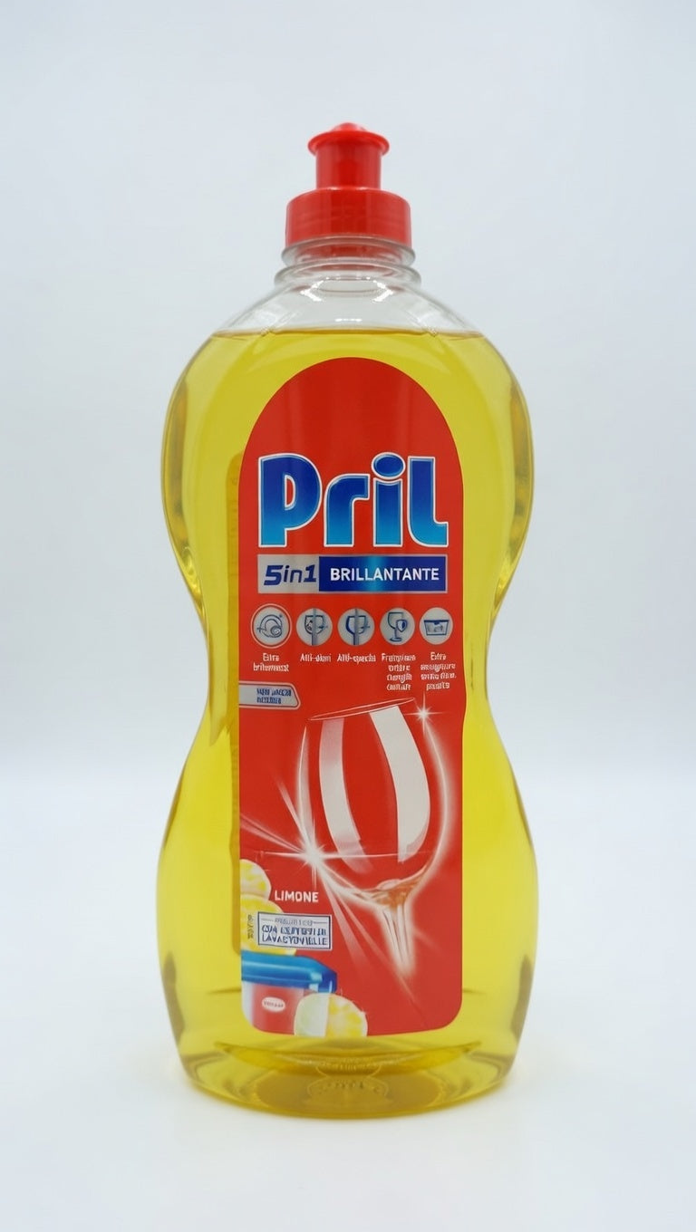 Pril Brillantante Duo Power Expert Limone 500ml | Asciugatura Extra Plastica | Protezione Vetro e Anti-Calcare | EAN 8015100579624