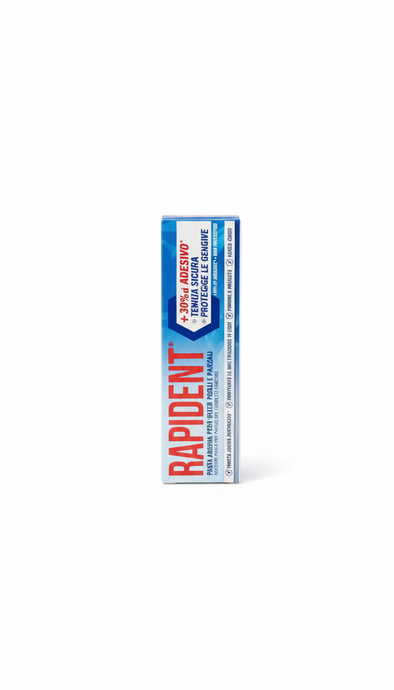 Rapident Pasta Adesiva per Dentiere 40g - Tenuta Sicura, Aloe e Camomilla