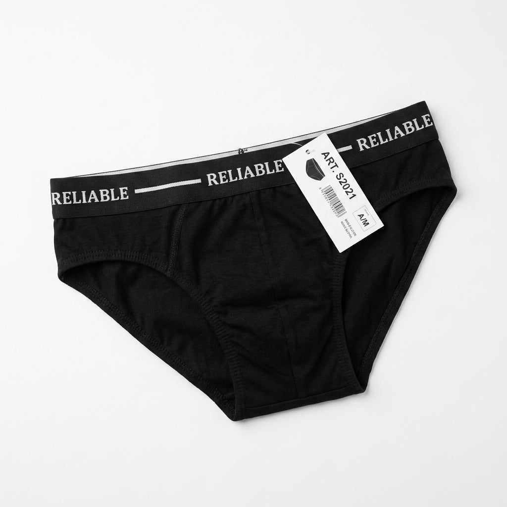 Reliable Underwear Slip Uomo 3 Pezzi Cotone Elasticizzato S2021/5 – Tris Mutande da Uomo con Elastico Logato Comfort Assoluto
