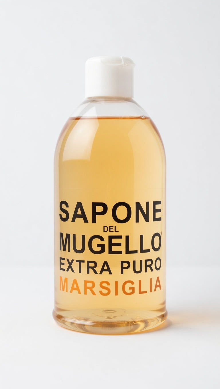 Sapone del Mugello Extra Puro Marsiglia 1000ml | Ricarica Risparmio Sapone Liquido | Estratto di Olivo Bio | Viso, Mani e Corpo
